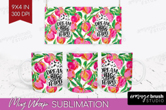 Inspirational Quote Mug Wrap - Summer Fruit Mug PNG Product Image 1