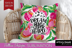 Inspirational Quote Pillow Sublimation - Summer Fruit Pillow Product Image 1