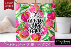 Inspirational Quote Tumbler Wrap - Summer Fruit Tumbler PNG Product Image 1