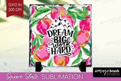 Inspirational Quote Slate PNG - Summer Fruit Square Slate Product Image 1