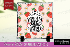 Inspirational Quote Slate PNG - Summer Fruit Square Slate Product Image 1