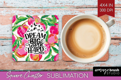 Inspirational Quote Square Coaster - Summer Fruit Coaster Product Image 1