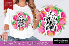 Inspirational Quote Round Tshirt Background - Summer Fruit Product Image 1