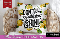 Inspirational Quote Pillow Sublimation - Summer Fruit Pillow Product Image 1