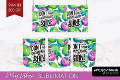 Inspirational Quote Mug Wrap - Summer Fruit Mug PNG Product Image 1