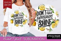 Inspirational Quote Round Tshirt Background - Summer Fruit Product Image 1