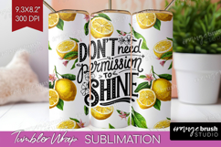 Inspirational Quote Tumbler Wrap - Summer Fruit Tumbler PNG Product Image 1