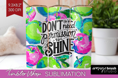 Inspirational Quote Tumbler Wrap - Summer Fruit Tumbler PNG Product Image 1