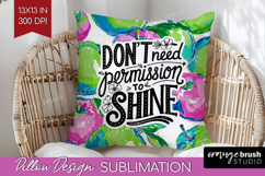 Inspirational Quote Pillow Sublimation - Summer Fruit Pillow Product Image 1