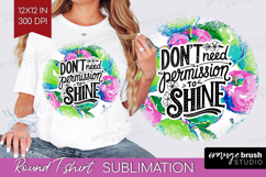 Inspirational Quote Round Tshirt Background - Summer Fruit Product Image 1