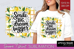 Inspirational Quote Square Tshirt Background - Summer Fruit Product Image 1