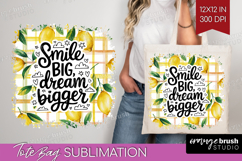 Inspirational Quote Tote Bag - Summer Fruit Tote Bag PNG Product Image 1