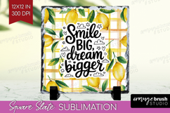 Inspirational Quote Slate PNG - Summer Fruit Square Slate Product Image 1