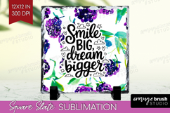 Inspirational Quote Slate PNG - Summer Fruit Square Slate Product Image 1