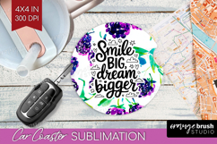 Inspirational Quote Car Coaster - Summer Fruit Coaster PNG Product Image 1