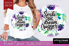 Inspirational Quote Round Tshirt Background - Summer Fruit Product Image 1