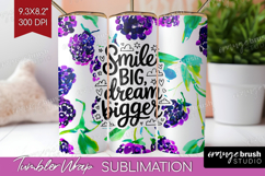 Inspirational Quote Tumbler Wrap - Summer Fruit Tumbler PNG Product Image 1