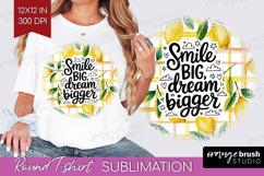 Inspirational Quote Round Tshirt Background - Summer Fruit Product Image 1