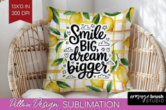 Inspirational Quote Pillow Sublimation - Summer Fruit Pillow Product Image 1