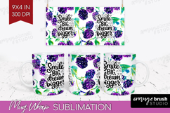 Inspirational Quote Mug Wrap - Summer Fruit Mug PNG Product Image 1