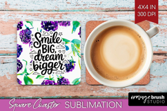 Inspirational Quote Square Coaster - Summer Fruit Coaster Product Image 1