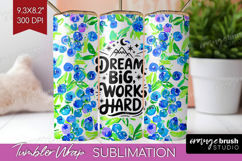 Inspirational Quote Tumbler Wrap - Summer Fruit Tumbler PNG Product Image 1