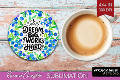 Inspirational Quote Round Coaster - Summer Fruit Coaster PNG Product Image 1