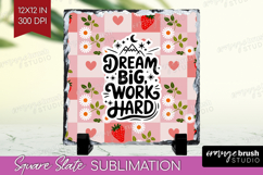 Inspirational Quote Slate PNG - Summer Fruit Square Slate Product Image 1