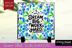 Inspirational Quote Slate PNG - Summer Fruit Square Slate Product Image 1