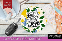 Inspirational Quote Car Coaster - Summer Fruit Coaster PNG Product Image 1