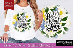 Inspirational Quote Round Tshirt Background - Summer Fruit Product Image 1