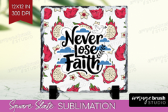 Inspirational Quote Slate PNG - Summer Fruit Square Slate Product Image 1