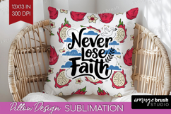 Inspirational Quote Pillow Sublimation - Summer Fruit Pillow Product Image 1