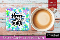 Inspirational Quote Square Coaster - Summer Fruit Coaster Product Image 1