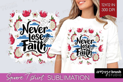 Inspirational Quote Square Tshirt Background - Summer Fruit Product Image 1