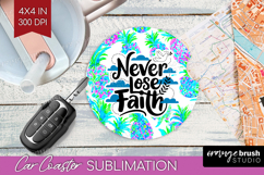 Inspirational Quote Car Coaster - Summer Fruit Coaster PNG Product Image 1