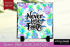 Inspirational Quote Slate PNG - Summer Fruit Square Slate Product Image 1