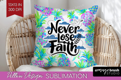 Inspirational Quote Pillow Sublimation - Summer Fruit Pillow Product Image 1