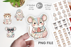 Fun Patchwork Animal Sticker Product Image 1