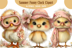 Summer Funny Chick Clipart Product Image 1