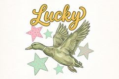 Summer Funny Duck Striped PNG Product Image 1