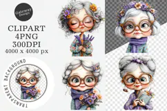 Summer Funny Grandma Clipart - Summer Grandma Png Product Image 1