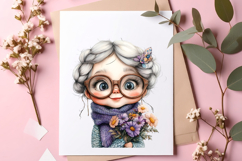 Summer Funny Grandma Clipart - Summer Grandma Png Product Image 3