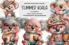 Summer Funny Koala Clipart Product Image 1