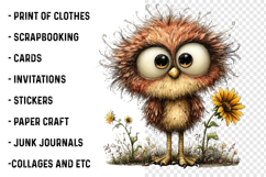 Summer Funny Sunflower Animals Clipart Product Image 2