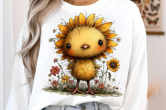 Summer Funny Sunflower Animals Clipart Product Image 3