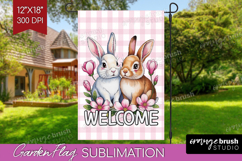 Summer Garden Flag Sublimation - Sping Welcome Sign PNG Product Image 1