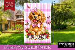 Summer Garden Flag Sublimation - Sping Welcome Sign PNG Product Image 1