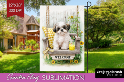Summer Garden Flag Sublimation - Sping Welcome Sign PNG Product Image 1