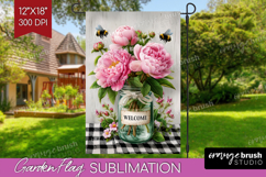 Summer Garden Flag Sublimation - Sping Welcome Sign PNG Product Image 1
